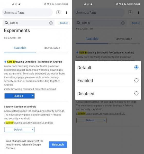 Флаги Chrome