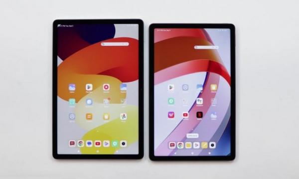 Дешевые планшеты Redmi Pad и Redmi Pad SE. У Redmi Pad SE (слева) чуть больше экран. Фото: FishBee Productions. Фото.