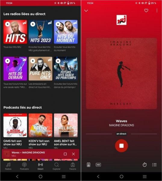 Приложение с хорошей музыкой. В приложении NRJ очень крутые радиостанции на любой вкус. Фото.
