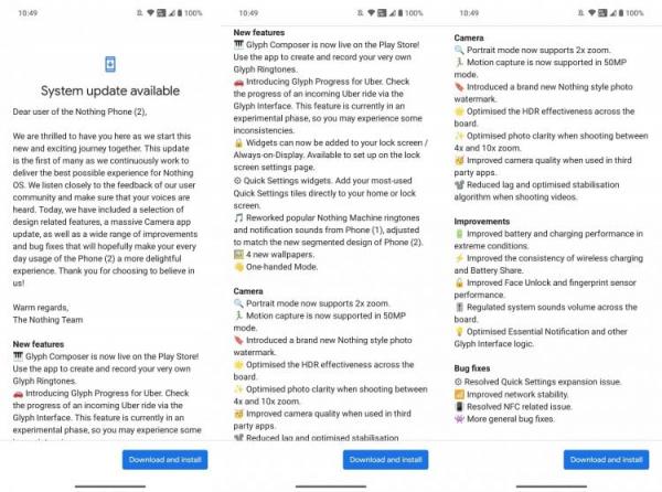 Обновления Nothing OS. Nothing OS регулярно получает обновления с большим количеством изменений. Фото.