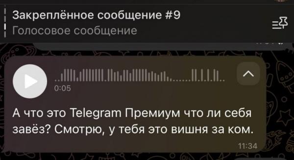 Что входит в Телеграм Премиум. Перевод голосового сообщения в текст работает довольно точно, но местами ошибается. Фото.