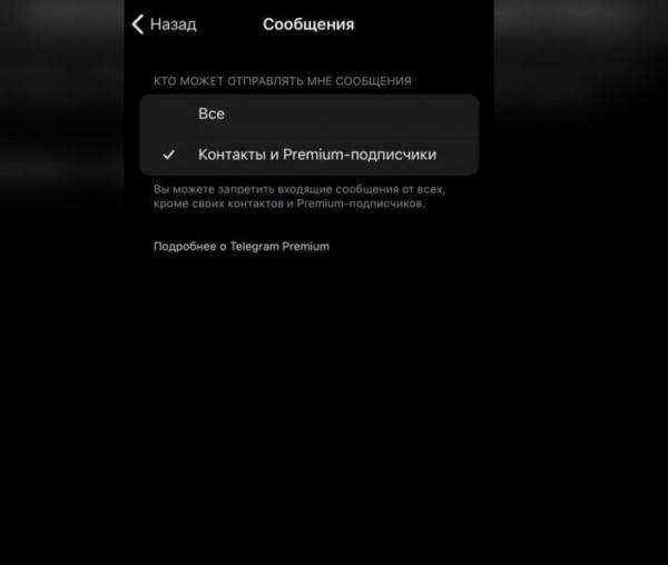Полезные функции Телеграм Премиум. Блокировка сообщений в Телеграм — отличная функция. Фото.