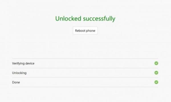 Как разблокировать загрузчик Xiaomi. Такое сообщение появляется в случае успешной разблокировки загрузчика. Фото.