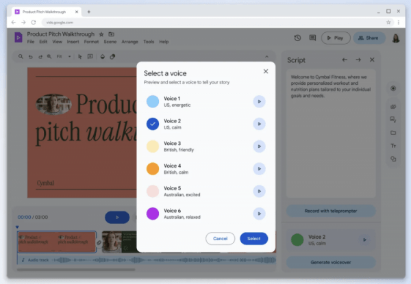 Google Vids и Microsoft Clipchamp. Озвучка любым голосом для современного ИИ вообще не проблема. Изображение: androidauthority. Фото.