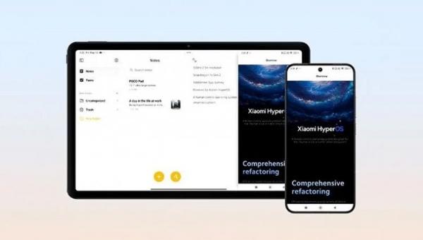 Характеристики POCO Pad. HyperOS превращает смартфоны и планшеты POCO в единое целое. Фото.