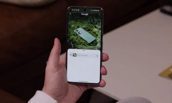 Google Lens с функцией «Обвести и найти». На Google Pixel Объектив работает без необходимости запуска отдельного приложения. Фото.