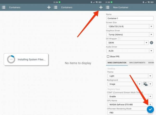 Настройка Winlator на Андроид. Через Winlator нужно создать виртуальную среду Windows. Настройка Winlator на Андроид. Через Winlator нужно создать виртуальную среду Windows. Фото.