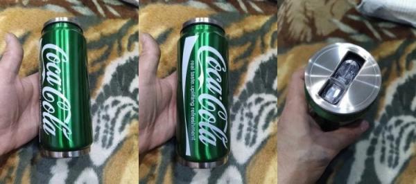 Термос из нержавеющей стали. Можно выбрать термос в красном цвете. Фото.
