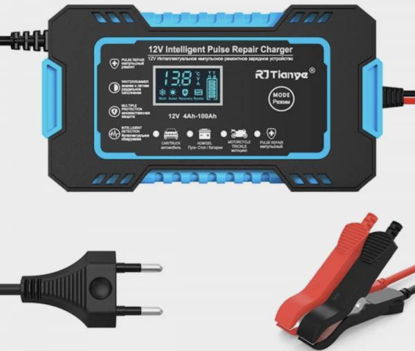 Зарядное устройство для автомобильного аккумулятора. Изображение: AliExpress. Зарядное устройство для автомобильного аккумулятора. Изображение: AliExpress. Фото.