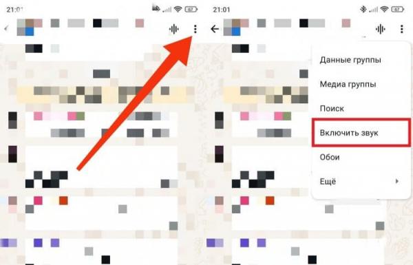 Как отключить поиск новых сообщений в WhatsApp. Верните звук в чаты, чтобы WhatsApp не искал новые сообщения. Фото.