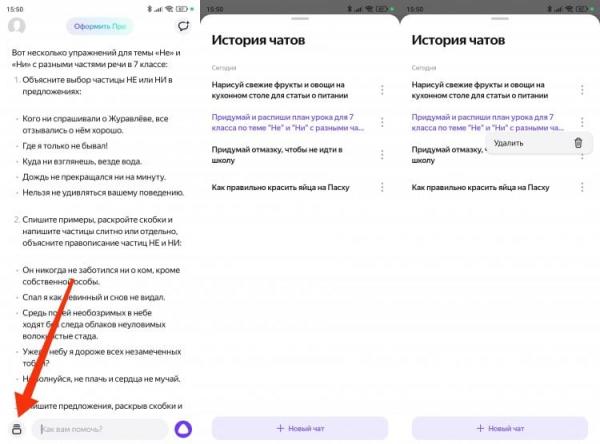 Для чего нужна Алиса в приложении. Без подписки на Алису Про чаты хранятся 14 дней. Фото.