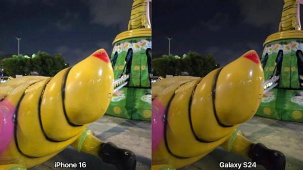 Сравнение Galaxy S24 и iPhone 16. В сложных условиях снимки, сделанные на iPhone 16, выглядят привлекательнее, но у Galaxy S24 мощнее зум. Фото: Alpha Tech. Фото.
