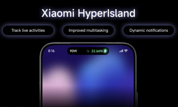 Выцветает область возле фронтальной камеры — там, где и находится HyperIsland. Изображение: Xiaomi. Фото.