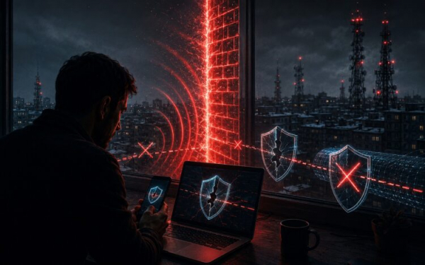 Работа VPN уже существенно ограничена. Фото.