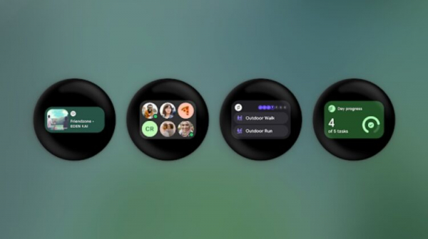 А это новые виджеты на Wear OS 7. Изображение: Google. Фото.