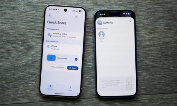 У AirDrop на Android есть свои особенности. Изображение: androidauthority.com. Фото.
