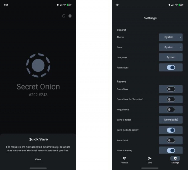 Крутое приложение для обмена файлами. Изображение: xda-developers.com. Фото.
