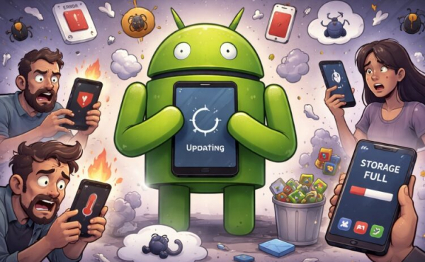 Берегитесь обновлений на Android. Фото.