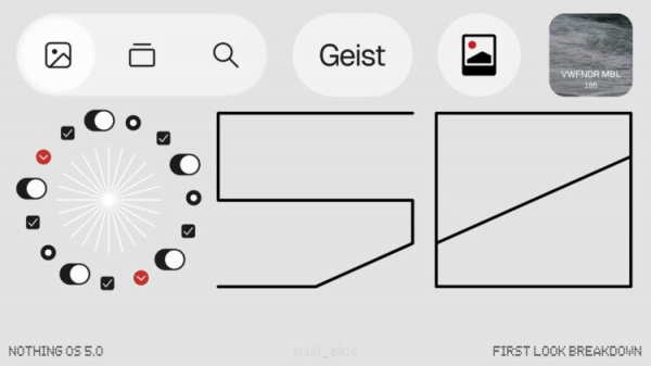 Новый дизайн элементов интерфейса Nothing OS 5.0. Изображение: Nothing. Фото.
