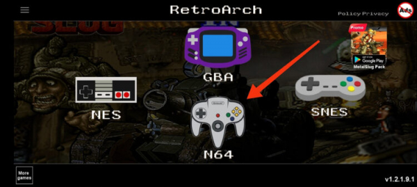 В RetroArch есть игры 4-х поколений консолей Nintendo