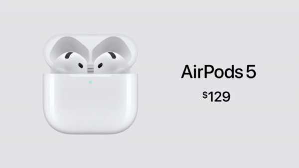 AirPods 5 и их официальная цена. Фото.