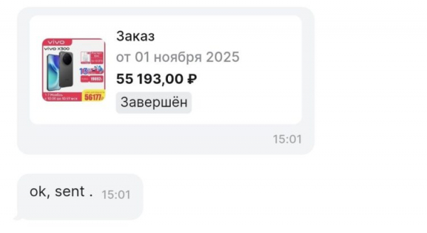 Продавец без проблем выслал чек на почту