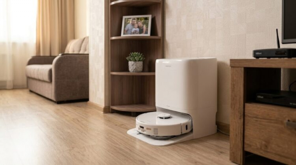 Roborock Qrevo 2 Pro на станции самоочистки