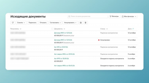 Аннулированный и подписанный договор в Диадоке