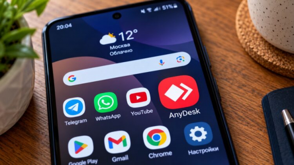 Приложение AnyDesk на телефоне