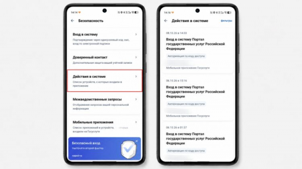 Проверка заходов на Госуслуги