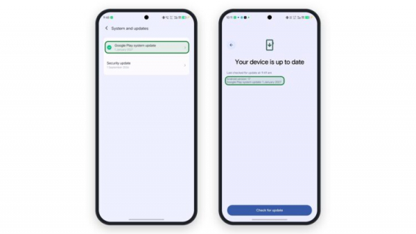 Обновление системы Google Play с датой 1 января 2027