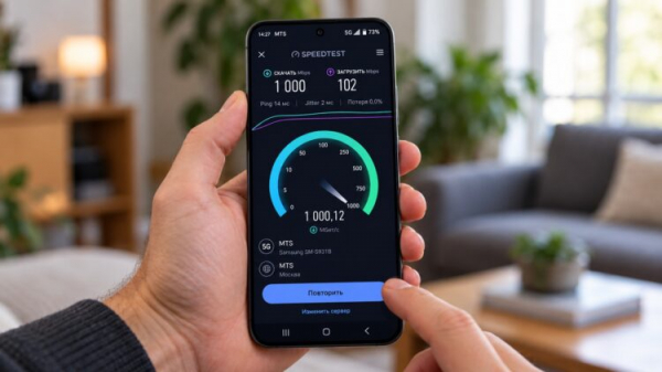 Визуализация гигабитной скорости 5G на МТС