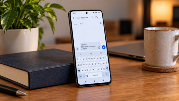 Окно набора SMS-сообщения на экране Android-смартфона