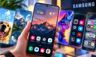 Настройки главного экрана смартфона Samsung