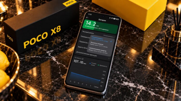 Автономность POCO X8 от мощной батареи