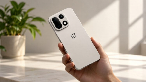 Прошлогодний смартфон OnePlus 15 в руке