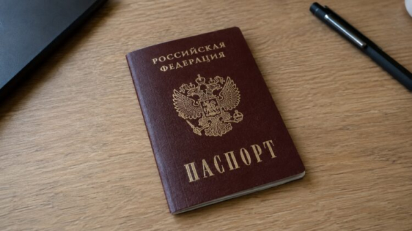 Паспорт Российской Федерации на столе